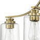 Bolden 4 Light 23 inch Satin Brass Chandelier Ceiling Light in Clear Seeded