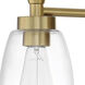 Henning 4 Light 30 inch Satin Brass Vanity Light Wall Light