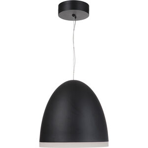 Studio LED 16 inch Flat Black Dome Pendant Ceiling Light