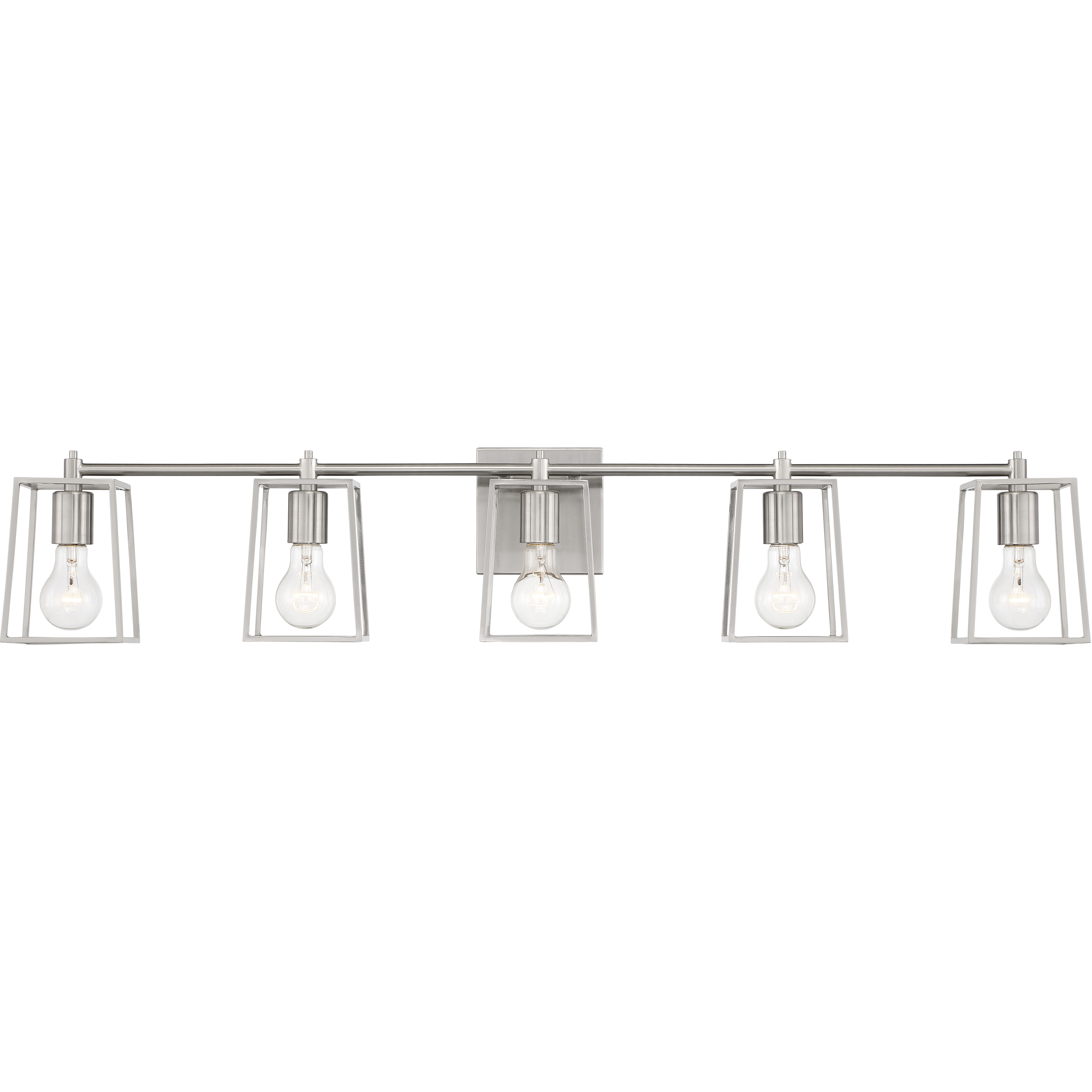 Dunn 5 Light 41 inch Brushed Polished Nickel Vanity Light Wall Light