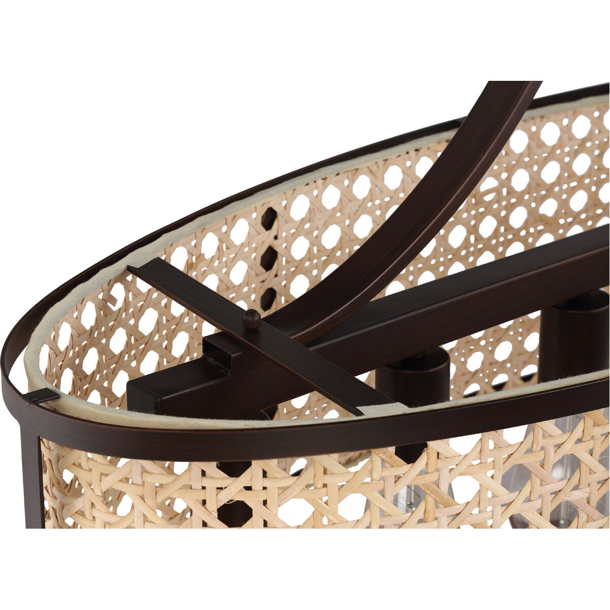 Malaya 6 Light 31.75 inch Aged Bronze Brushed Island Ceiling Light