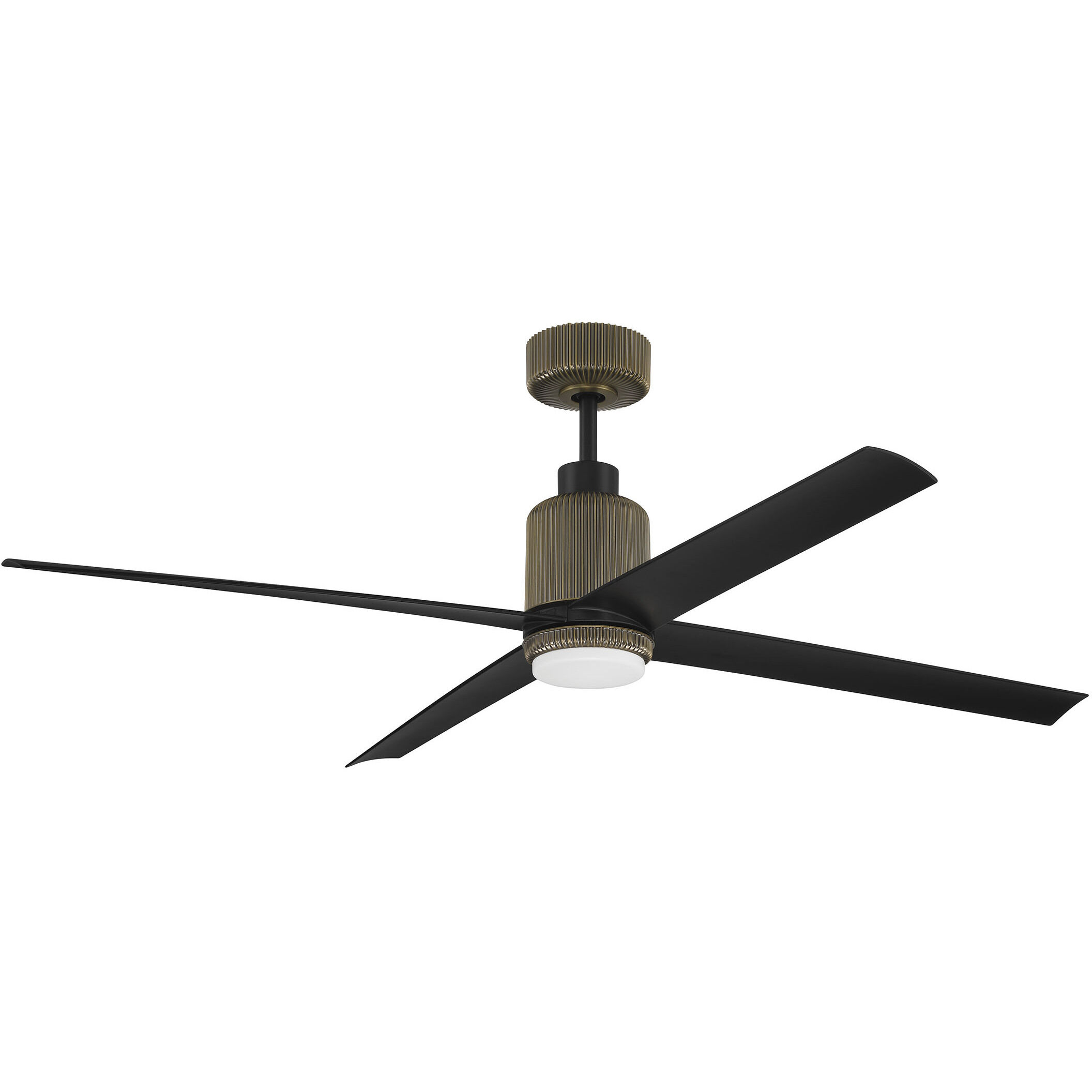 Presley 52 inch Modern Bronze with Flat Black Blades Ceiling Fan