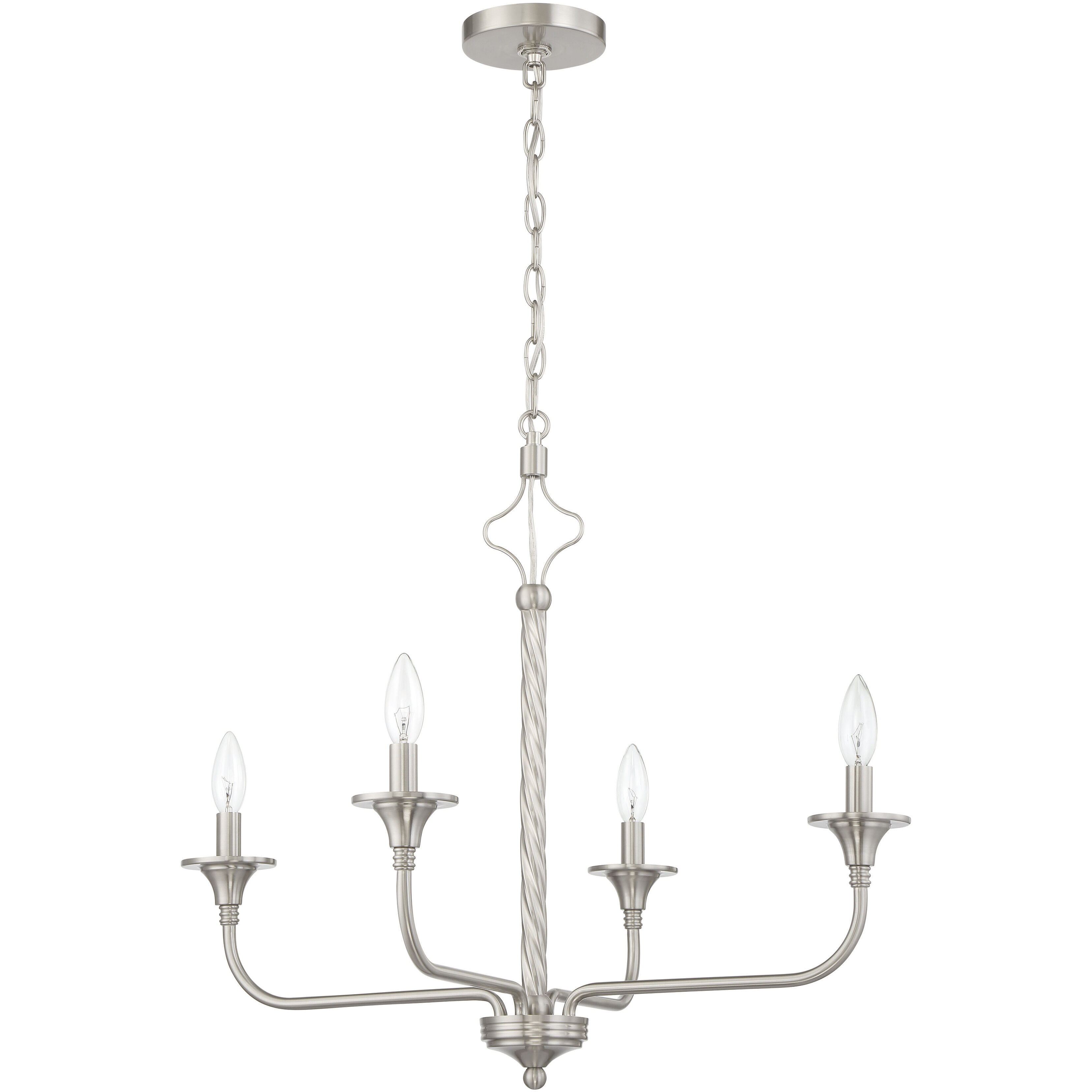 Jolenne 4 Light 25.98 inch Brushed Polished Nickel Chandelier Ceiling Light