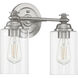 Neighborhood Dardyn 2 Light 13 inch Brushed Polished Nickel Vanity Light Wall Light