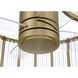 Reveal 24 inch Satin Brass with Clear Acrylic Blades Fandelier