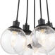 Neighborhood Que 5 Light 14.75 inch Flat Black Pendant Ceiling Light