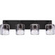 Andie 4 Light 28 inch Flat Black Vanity Light Wall Light