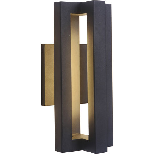 Kai LED 14 inch Textured Black Outdoor Wall Mount in Textured Matte Black, Small