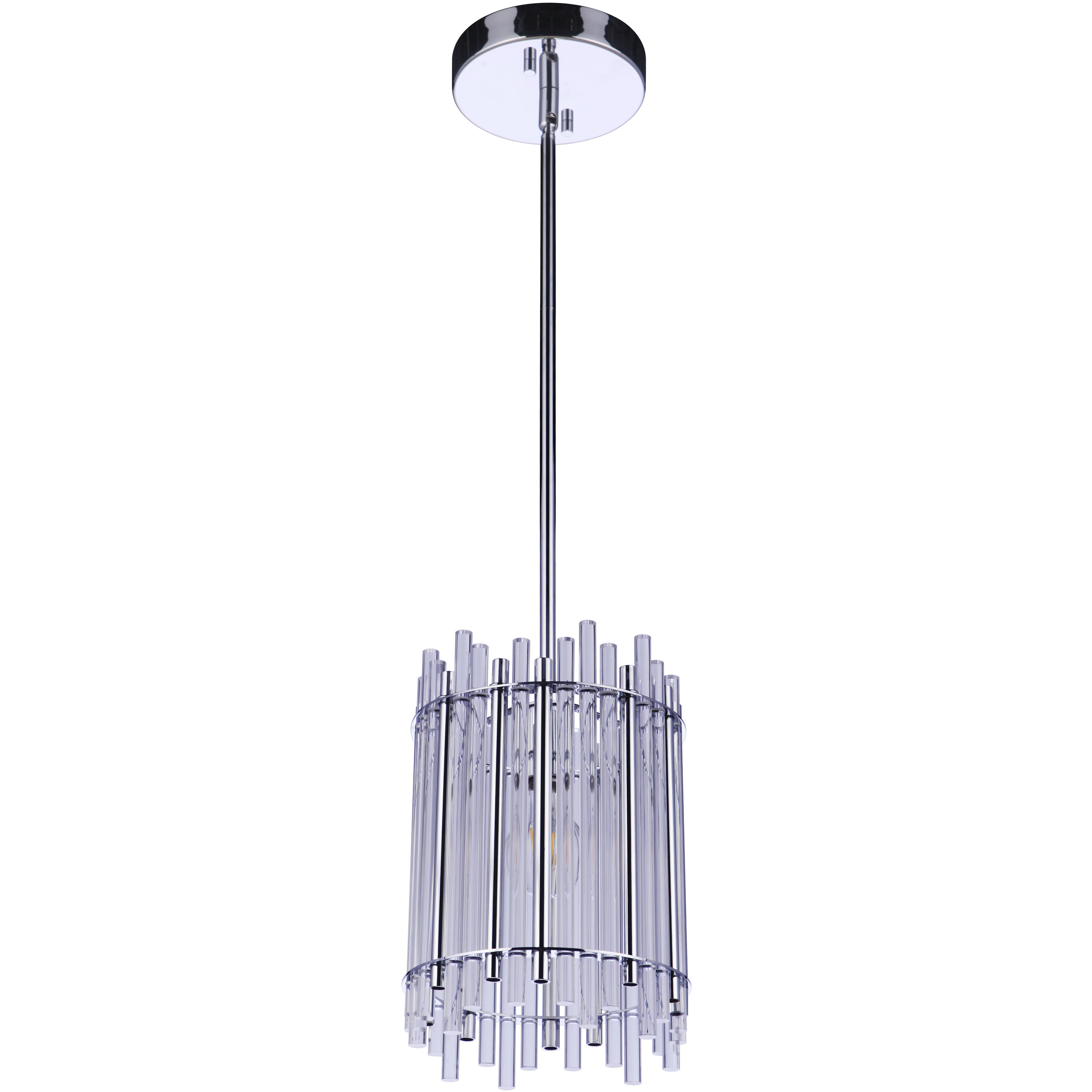 Reveal 1 Light 7.68 inch Chrome Pendant Ceiling Light