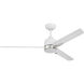 Fuller 52 inch White/Polished Nickel with White Blades Ceiling Fan (Blades Included) in White and Polished Nickel