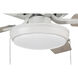 Pro Plus 119 52 inch White with White/Washed Oak Blades Contractor Ceiling Fan, Pan