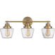 Neighborhood Essex 3 Light 28 inch Satin Brass Vanity Light Wall Light, Neighborhood Collection