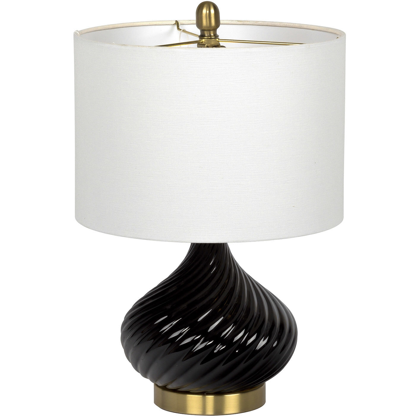 Bejamin 20.25 inch 60 watt Black Ceramic and Antique Brass Table Lamp Portable Light