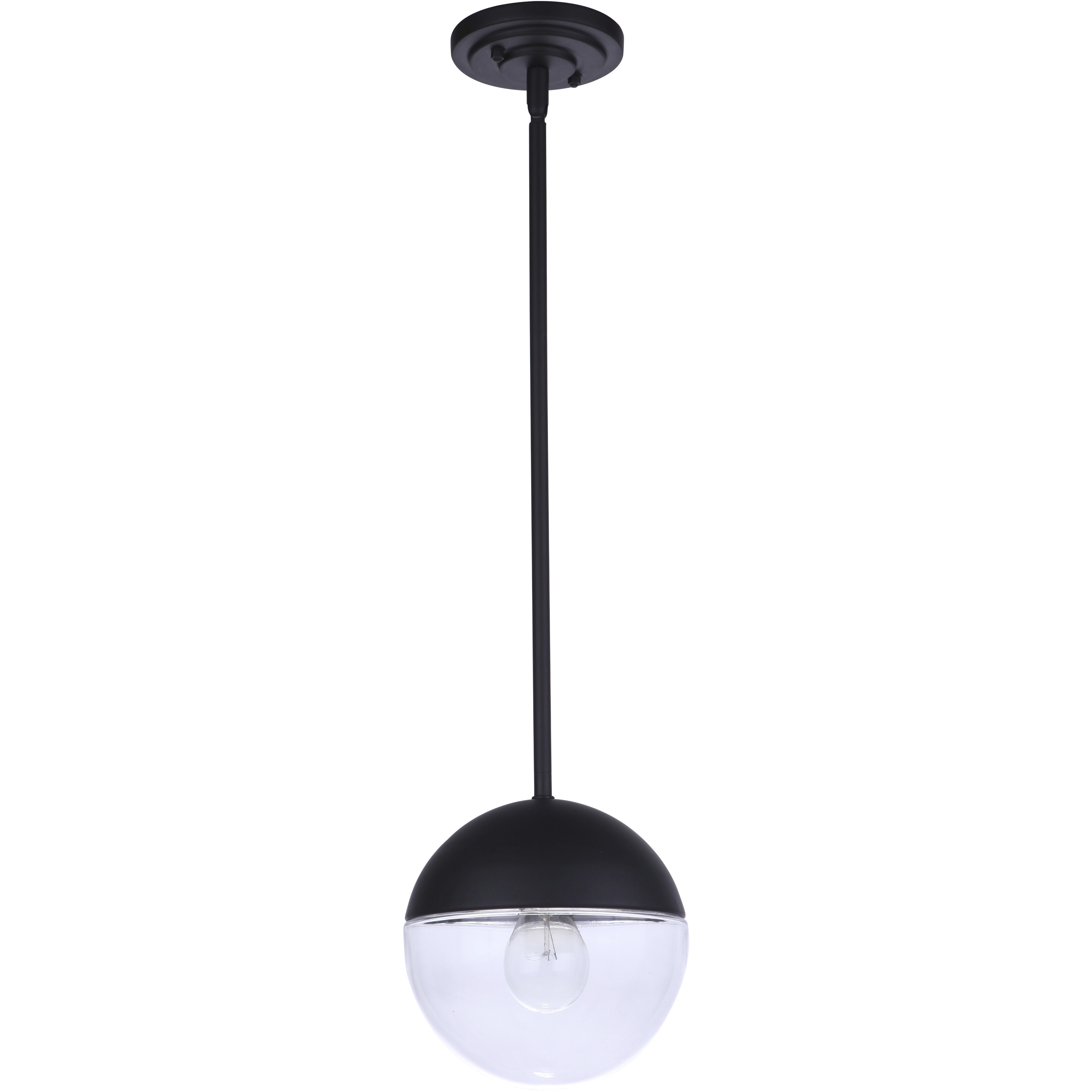 Evie 1 Light 7.5 inch Midnight Outdoor Pendant