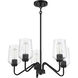 Shayna 5 Light 23 inch Flat Black Chandelier Ceiling Light
