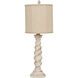 Bejamin 33 inch 100 watt Cottage White Distressed Table Lamp Portable Light