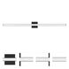 Trim LED 48 inch Flat Black Vanity Light Wall Light