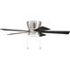 Merit 52 inch Brushed Polished Nickel with Black Walnut/Grey Walnut Blades Ceiling Fan
