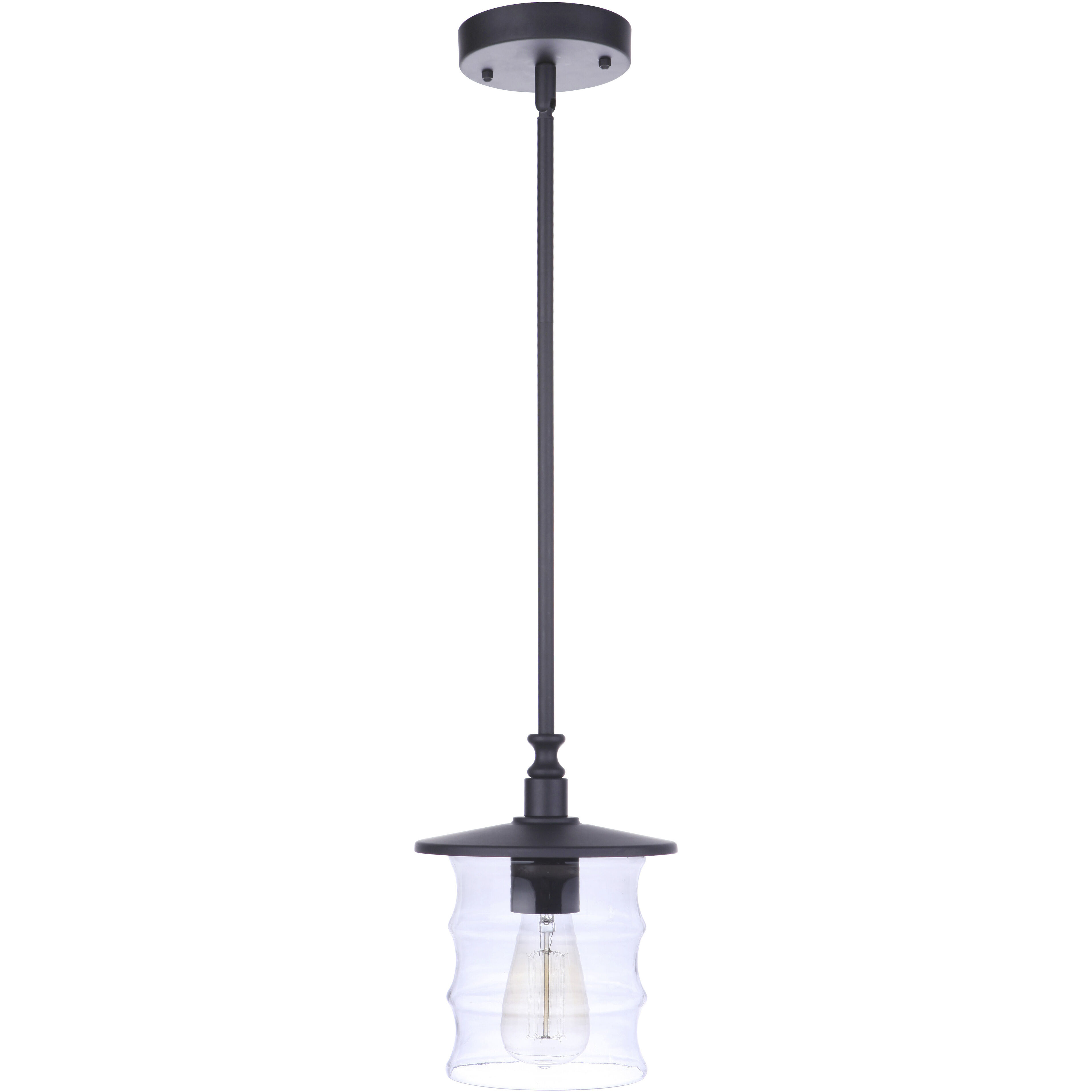 Canon 1 Light 7.5 inch Midnight Outdoor Pendant