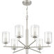 Hailie 6 Light 26 inch Satin Nickel Chandelier Ceiling Light