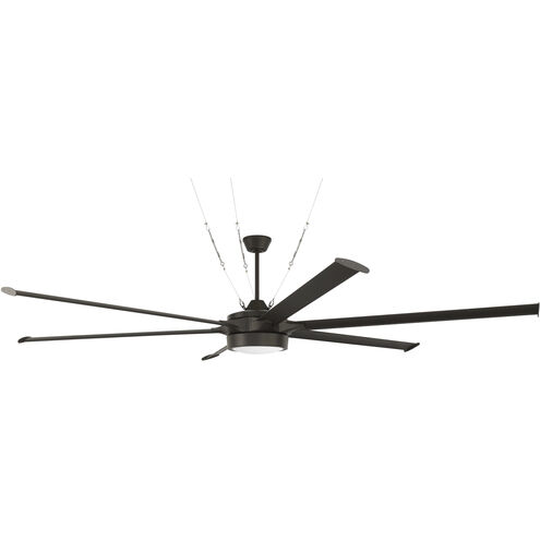 Prost 102 inch Espresso with White Wingtip Blades Ceiling Fan, Blades Included