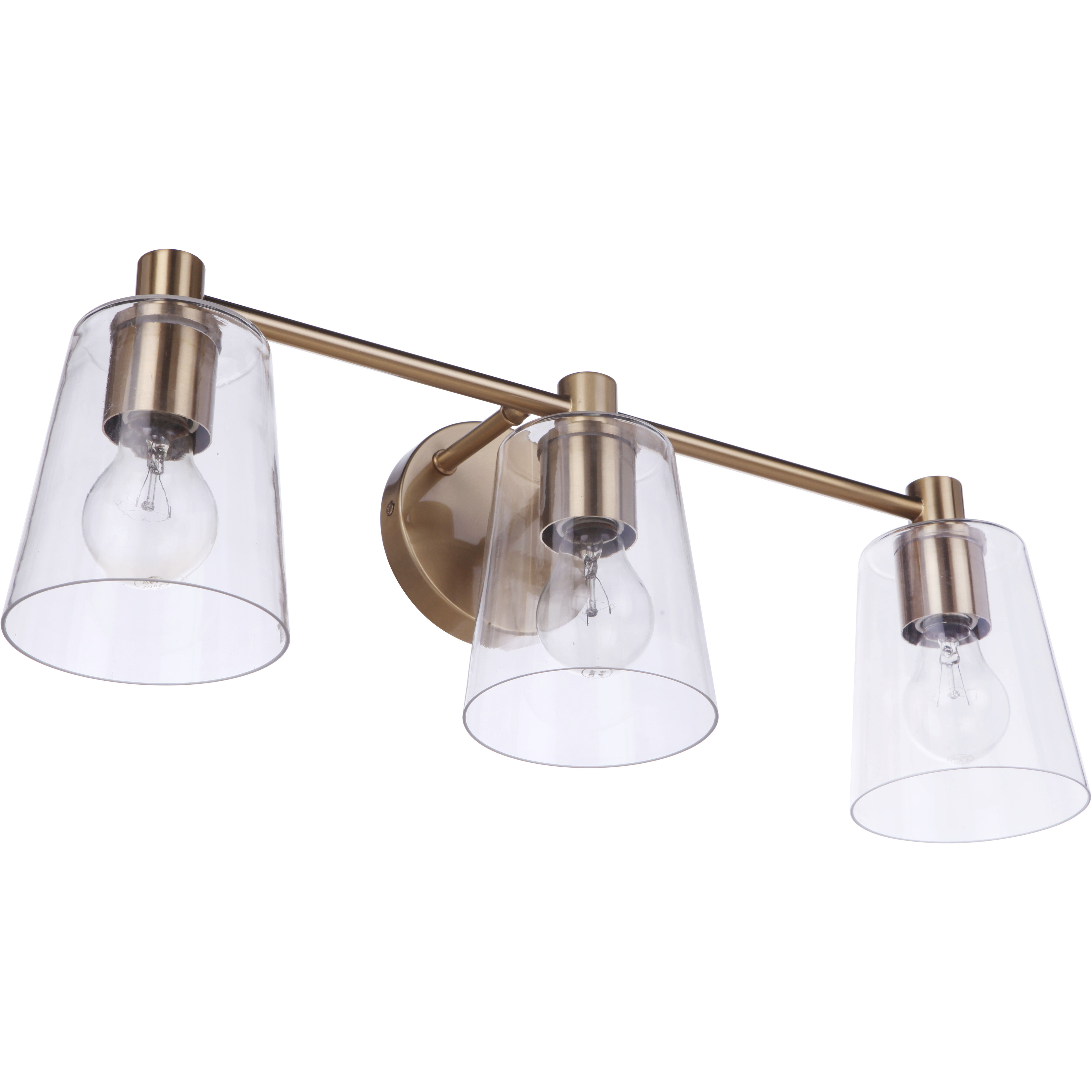 Emilio 3 Light 23 inch Satin Brass Vanity Light Wall Light