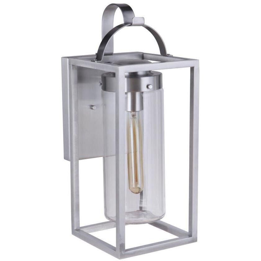 Neo 1 Light 17 inch Satin Aluminum Outdoor Wall Lantern
