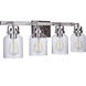 Foxwood 4 Light 29 inch Brushed Polished Nickel Vanity Light Wall Light