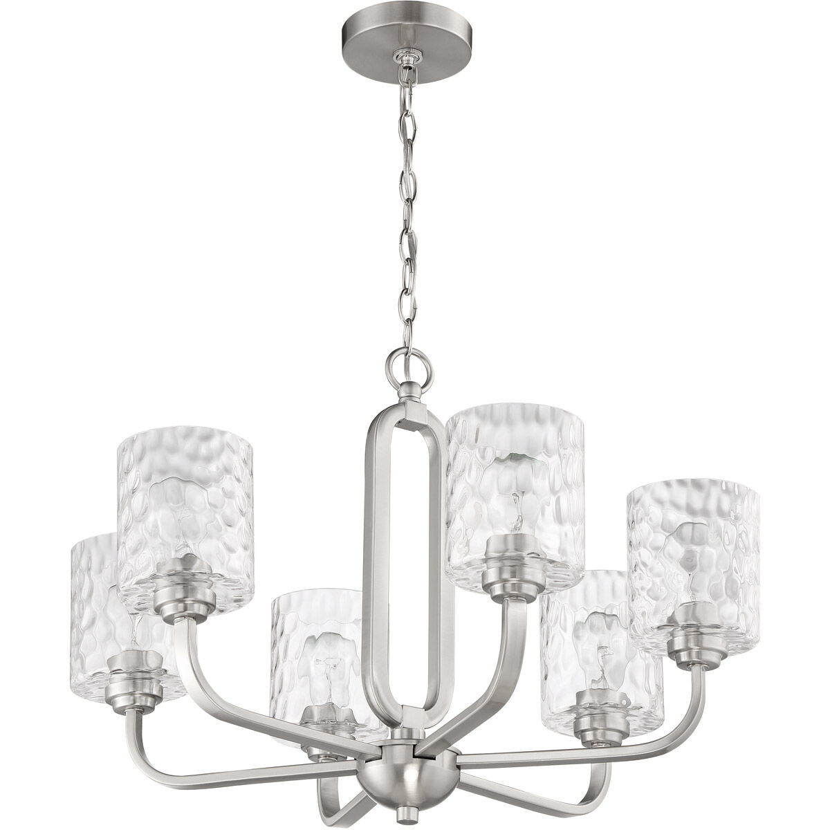 Collins 6 Light 26 inch Brushed Polished Nickel Chandelier Ceiling Light