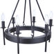 Larrson 6 Light 18 inch Flat Black Chandelier Ceiling Light