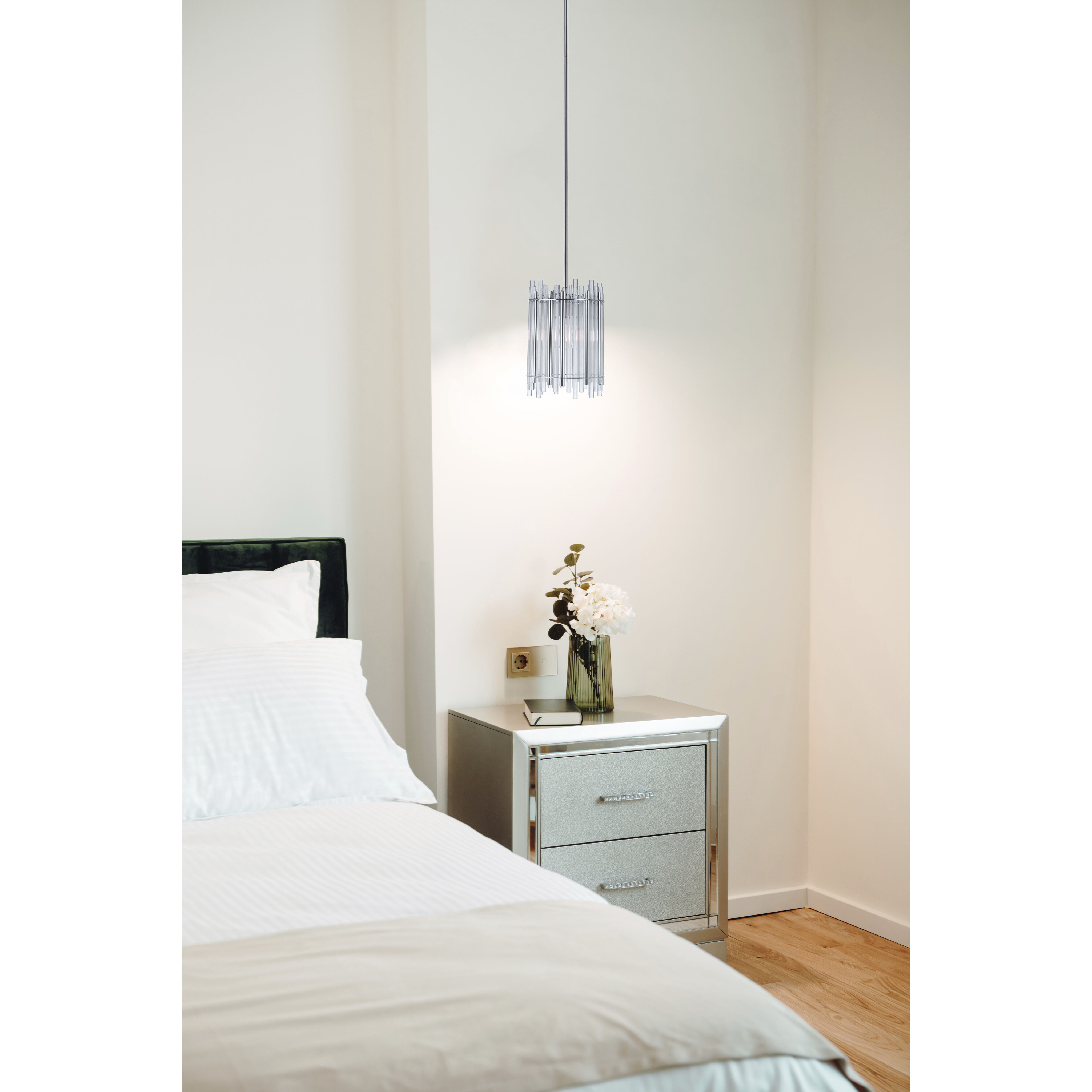 Reveal 1 Light 7.68 inch Chrome Pendant Ceiling Light