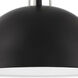 Kahn 1 Light 15.75 inch Midnight and Satin Aluminum Outdoor Pendant