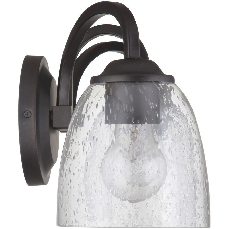 Neighborhood Serene 3 Light 23 inch Espresso Vanity Light Wall Light in Clear Seeded, Neighborhood Collection