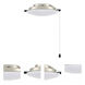 Universal Fan Light Kit LED Brushed Polished Nickel Light Kit