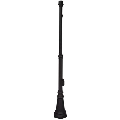 Bejamin 80 inch Textured Black Outdoor Pad Mount Post