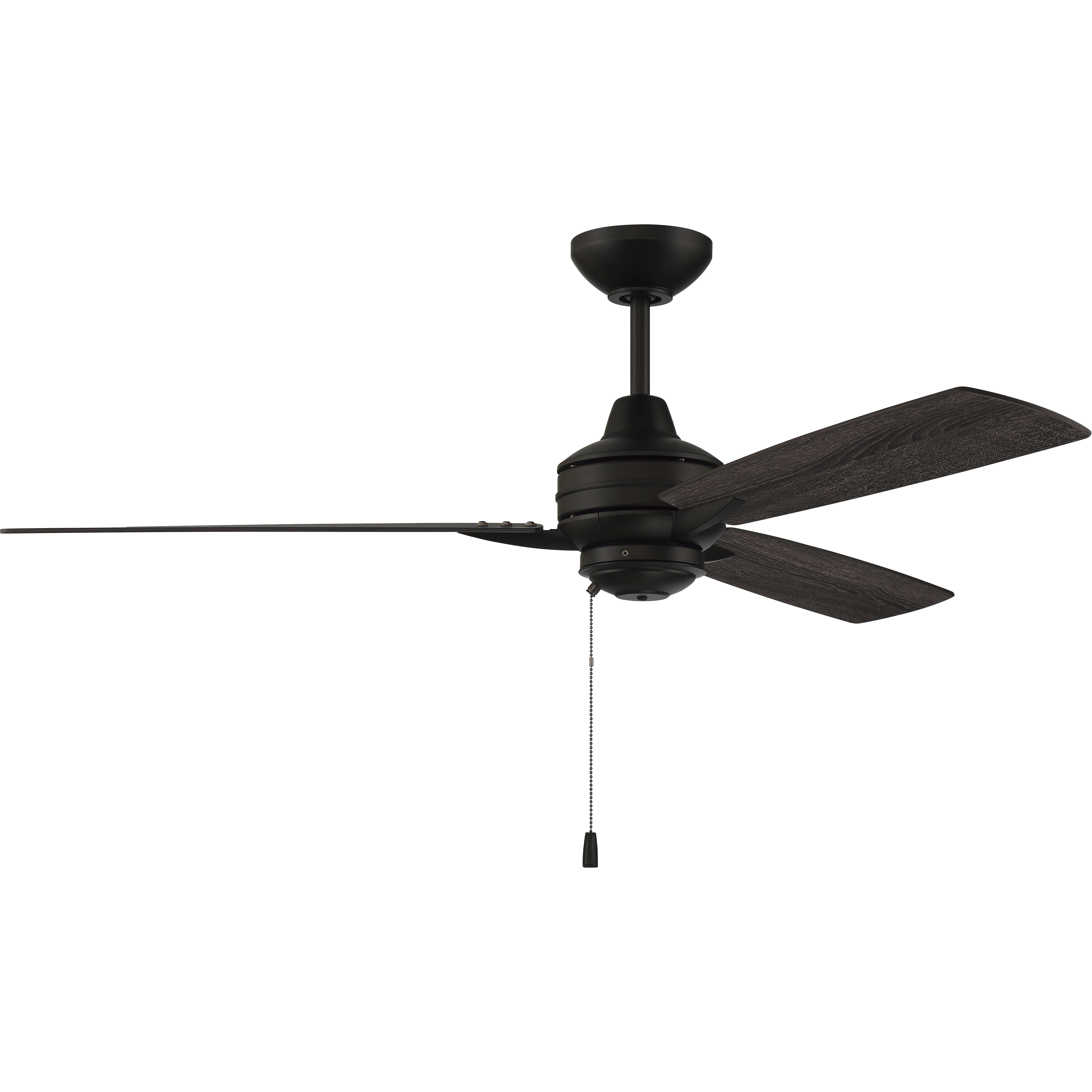 Moto 52 inch Flat Black with Flat Black/Greywood Blades Ceiling Fan