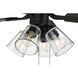 Pro Plus 104 52 inch Flat Black with Flat Black/Grey Wood Blades Contractor Ceiling Fan