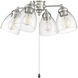 Universal LED LED Filament Brushed Polished Nickel Fan Light Kit