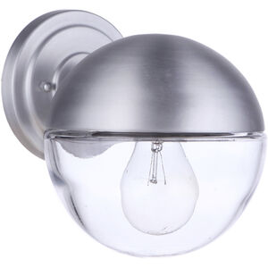 Evie Outdoor Wall Mount in Satin Aluminum, Small