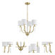 Fortuna 4 Light 20 inch Satin Brass Chandelier Ceiling Light