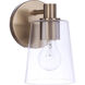 Emilio 1 Light 5 inch Satin Brass Wall Sconce Wall Light