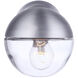 Evie Outdoor Wall Mount in Satin Aluminum, Small