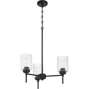 Claire 3 Light 20 inch Flat Black Chandelier Ceiling Light