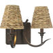 Kokomo 2 Light 14.13 inch Aged Bronze Brushed Wall Sconce Wall Light
