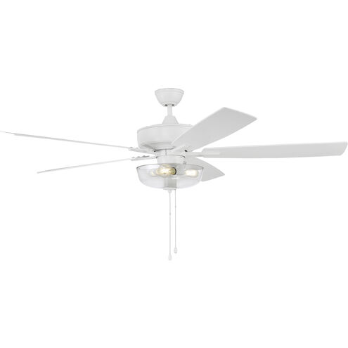 Super Pro 101 60 inch White with White/Washed Oak Blades Contractor Ceiling Fan