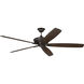Santori 72 inch Espresso with Walnut Blades Ceiling Fan (Blades Included)