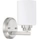 Neighborhood Bolden 1 Light 5 inch Brushed Polished Nickel Wall Sconce Wall Light in White Frost Glass, Neighborhood Collection