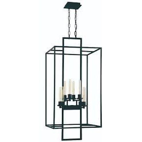 Cubic 8 Light 20.5 inch Aged Bronze Brushed Foyer Light Ceiling Light