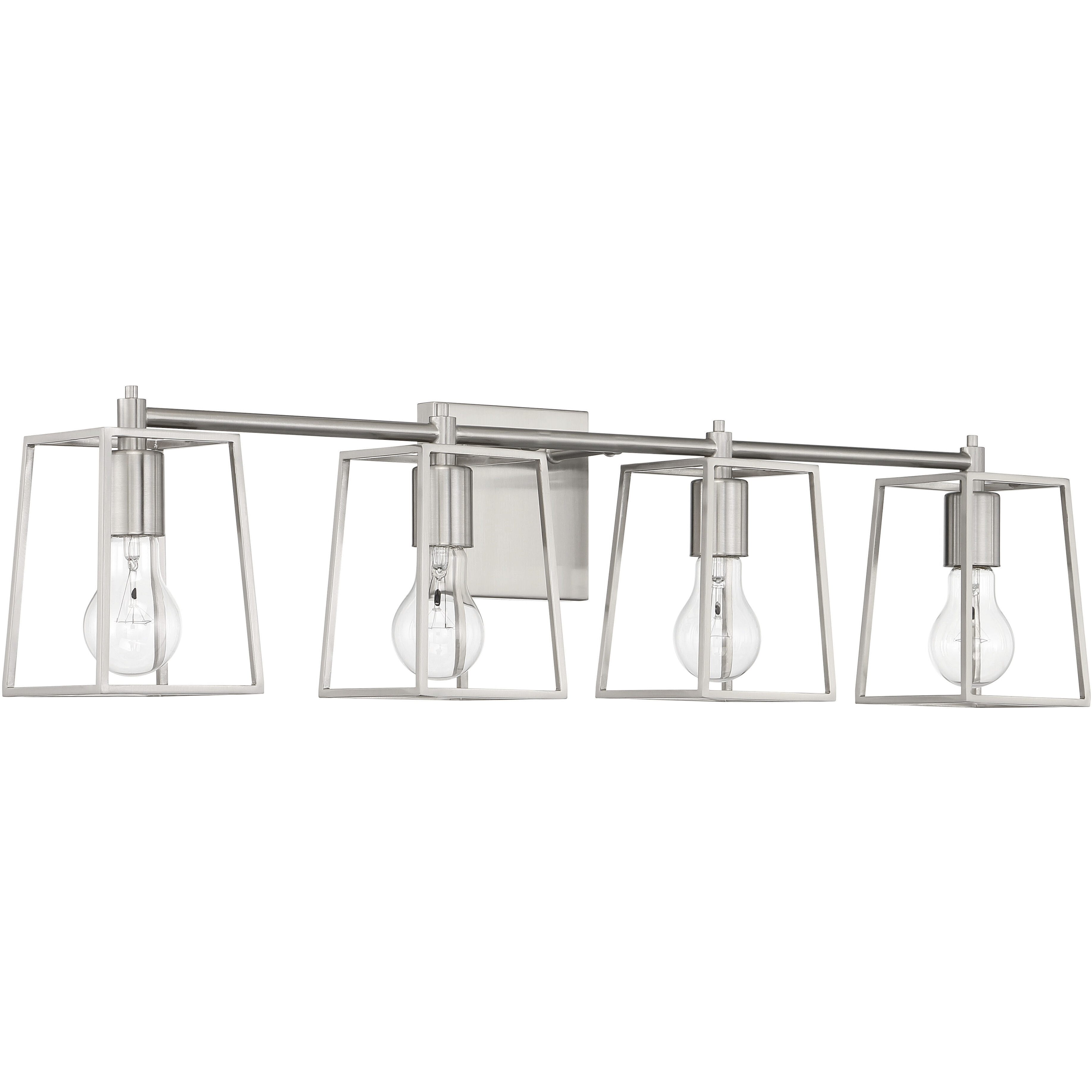 Dunn 4 Light 32 inch Brushed Polished Nickel Vanity Light Wall Light