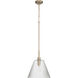 Pleated 1 Light 14 inch Premium Bronze Pendant Ceiling Light